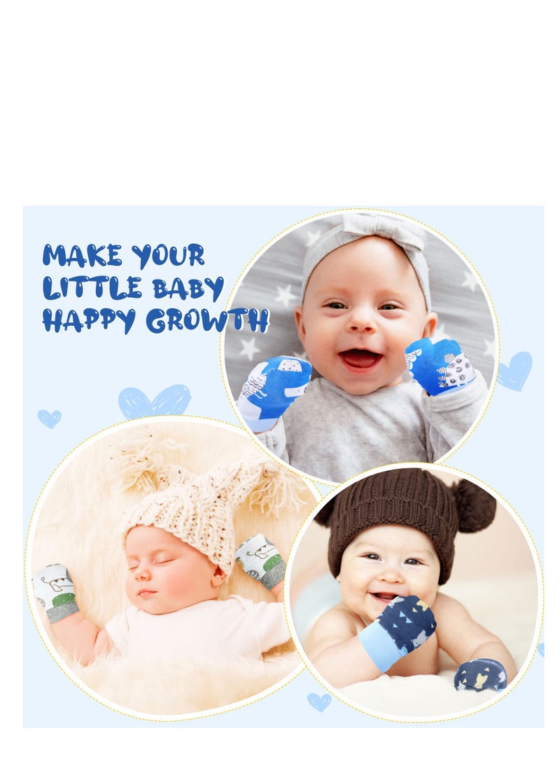 SYOSI 12 Pairs Newborn Baby Mittens Infant Toddler Gloves No Scratch Mittens Gloves Baby Unisex Baby Cotton Scratch Mittens for Baby Boys Girls  - Image 4