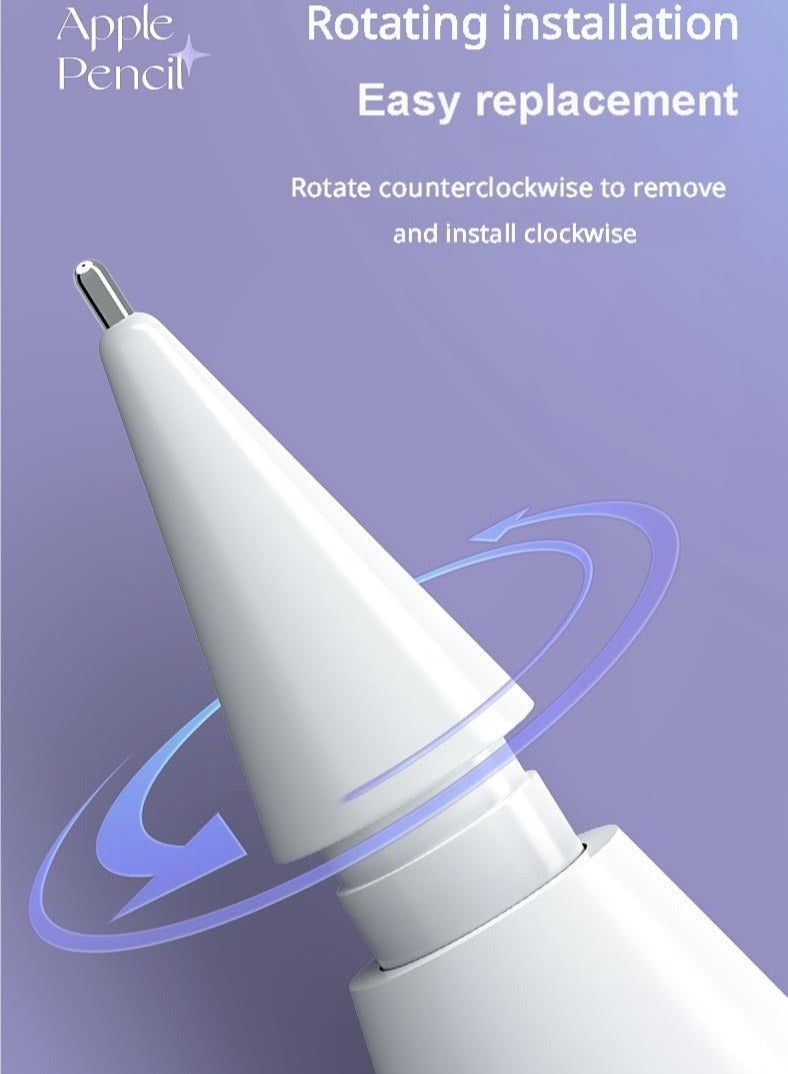 أطراف قلم رصاص بديلة لقلم Apple Pencil Pro، أطراف قلم رصاص مطورة تناسب Apple 2nd 1st Gen USB-C، وقلم رصاص رقمي Logitech Crayon، أطراف قلم رصاص إبرة مع حافظة، مجموعات أقلام iPad Pro - Image 2