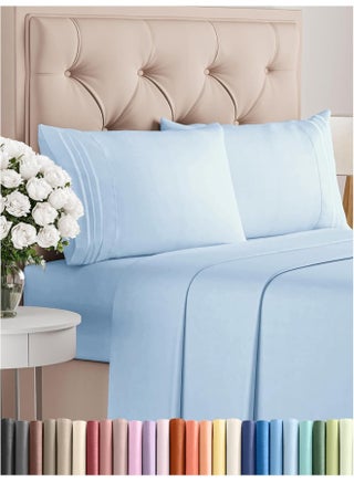 Full Size 4 Piece Sheet Set - Comfy Breathable & Cooling Bed Sheets Set - Hotel Luxury Bedding for Women, Men, Kids & Teens - Deep Pockets, Easy-Fit, Super Soft & Wrinkle Free - Oeko-Tex - Light Blue - pzsku/Z9A03EA5918ECEBBB9905Z/45/_/1741700659/8991c805-1a2d-4e7e-84e9-33dde35d17bf