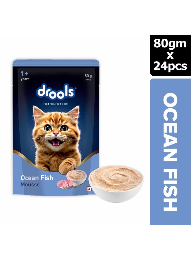 Drools Ocean Fish Mousse Cat 80gm – Pack of 24 - Image 1