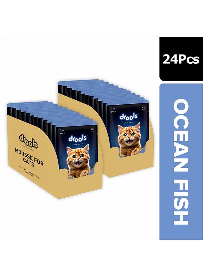Drools Ocean Fish Mousse Cat 80gm – Pack of 24 - Image 1