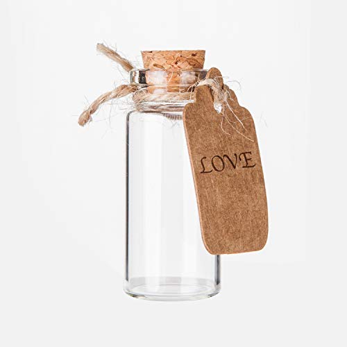 Brajttt 64PCS Cork Stoppers Glass Bottles, DIY Decoration Small Tiny Glass Jars Favors,Mini Vials Cork,10ml Storage Container for Art Crafts for Wedding Party Supplies - Image 4
