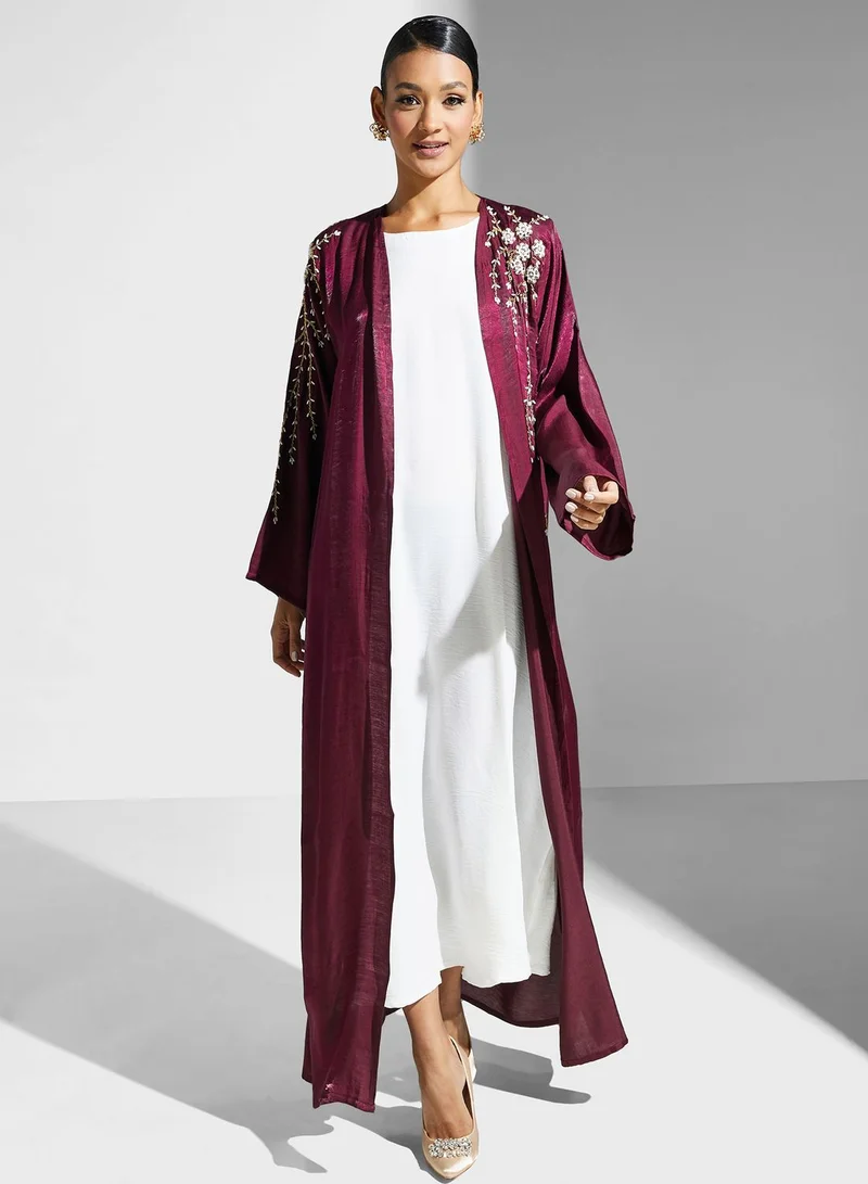 Khizana Embellished Detail Abaya