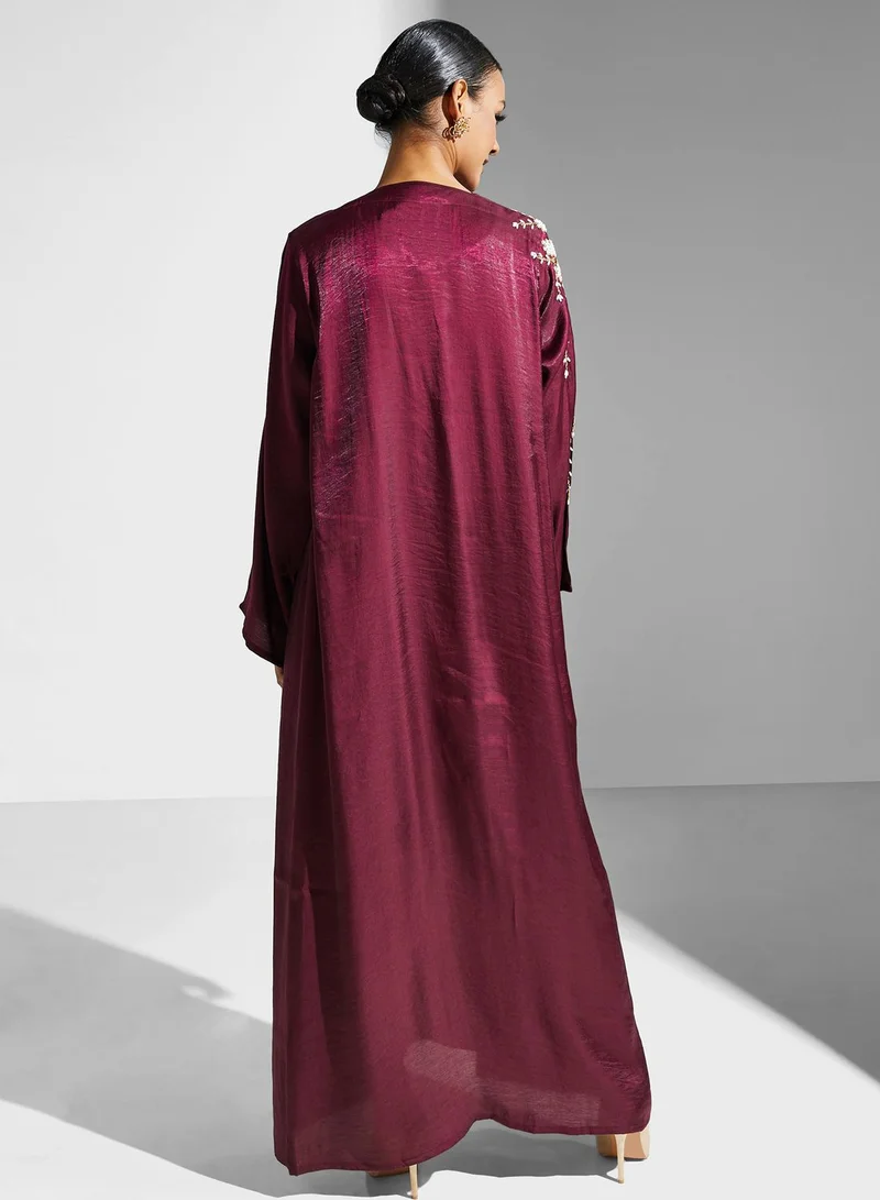 Khizana Embellished Detail Abaya