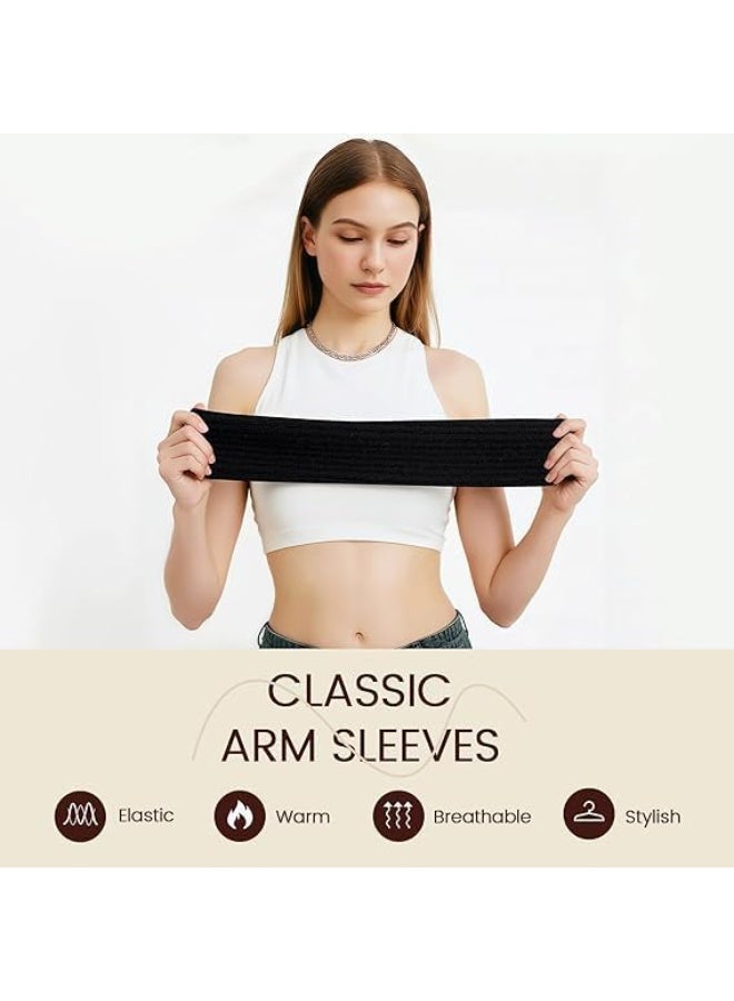 Arm Warmers Winter Warm Gloves,Women Knitted Fingerless Gloves,Fashion Winter Long Fingerless Gloves Knit Mitten Gloves Arm Sleeves for Women with Thumb Hole, One Size - Image 5