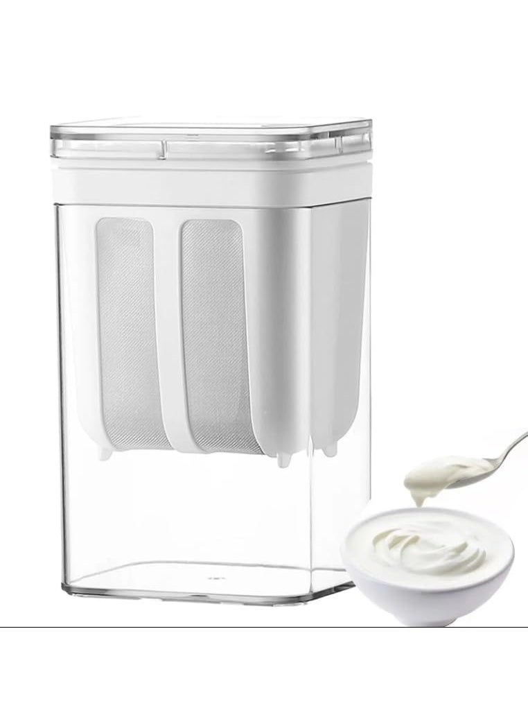 Stavae - Stavae Greek Yogurt Curd Maker 1100ml Fine Mesh Strainer with Lid Multifunctional Yoghurt Filter Curd Maker for Home Whey Separator Perfect for Homemade Yogurt - Image 1