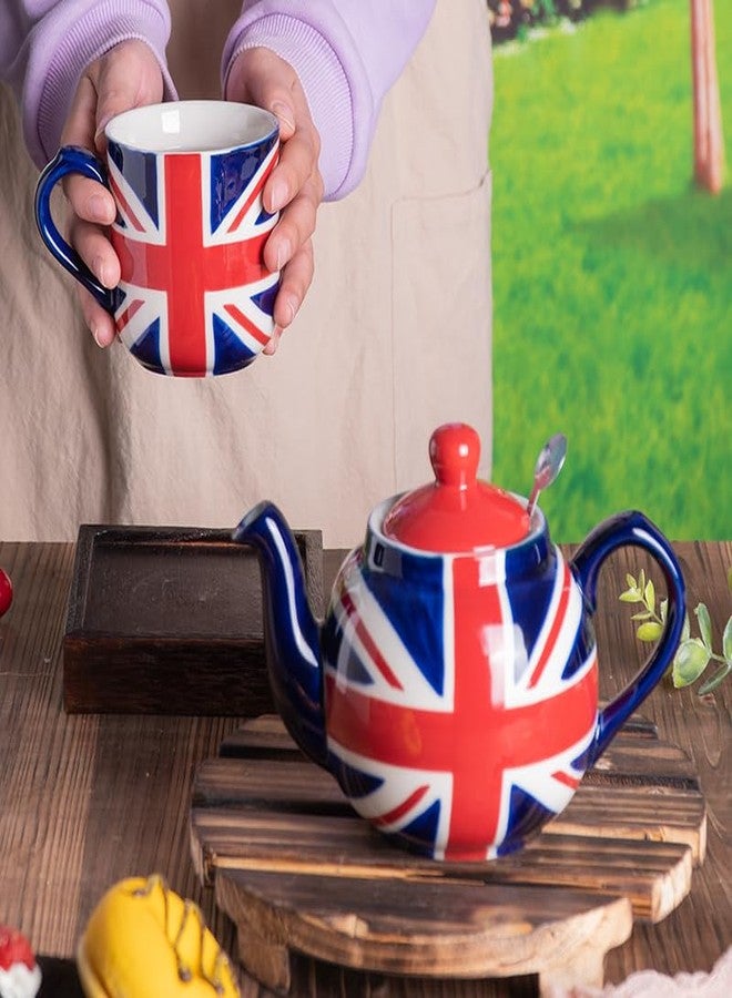 London Pottery Teapot with Infuser,Ceramic,Hand Painted Union Jack Limited Edition, 2 Cup(600ml); Mug, 8.5 fl oz (250 ml), Included One teapot and Mug - Image 5