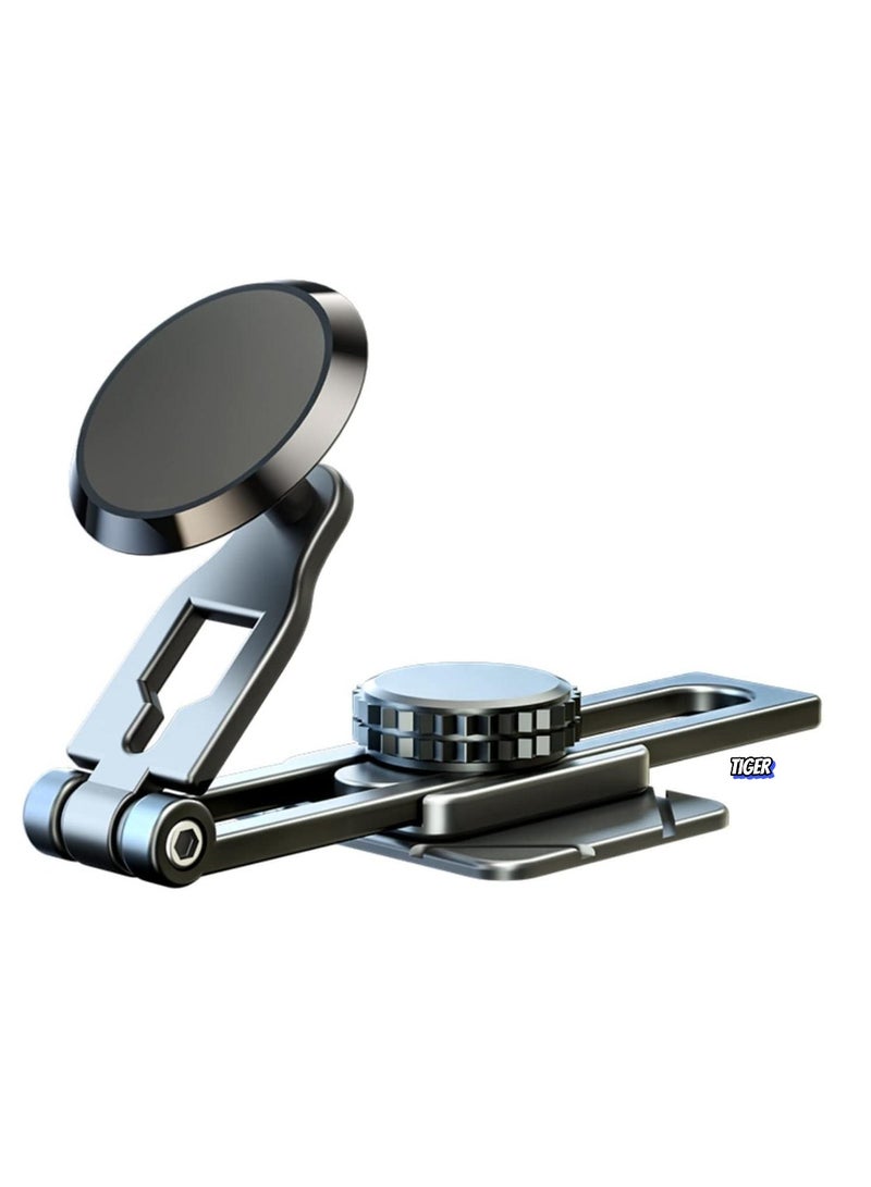 TIGER Magnetic Car Phone Mount - Alloy Folding Holder with 6X Stronger Magnets, 360° Rotation, Universal Dashboard Holder for 4-7in Phones, Compatible with iPhone, Samsung, Huawei, and More - Image 1