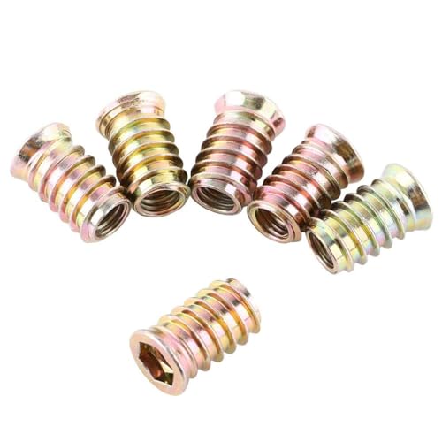Eujgoov 20pcs Insert Nut, Carbon Steel Hex Socket Drive Threaded Nut for Wood Furniture(M8*25mm) - Image 5