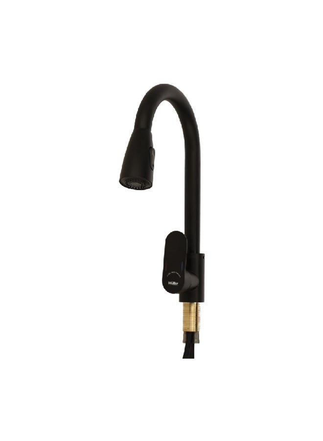 Muller Polo Elegant Design Deck Mount Pull-Out Kitchen Mixer Black 52 x 6 x 6 cm MU-85031B - Image 2
