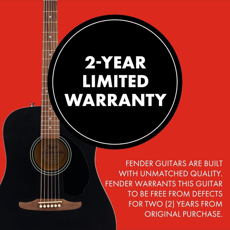 FENDER Fender California Debut Redondo CE Series Acoustic Guitar Beginner Guitar 2Year Warranty Includes BuiltIn Tuner Black  - Image 5