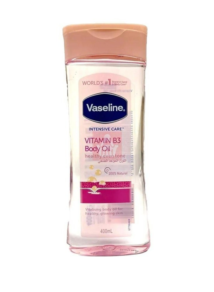 فازلين زيت الجسم للعناية المركزة بفيتامين ب3 لتوحيد لون البشرة الصحي 400 مل
