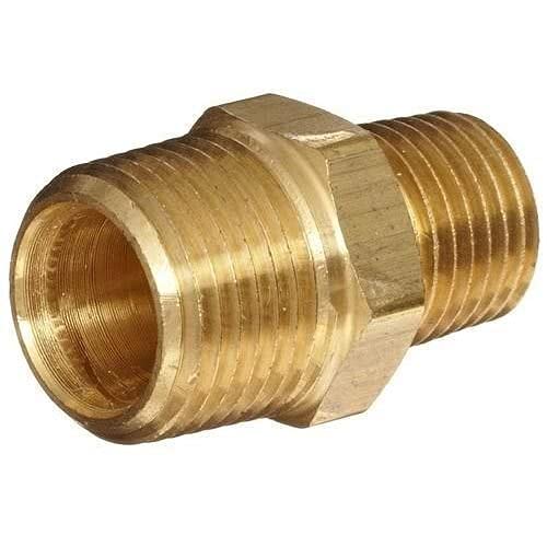 Pmw - Brass Hex Nipple - Male Threading - Pack Of 2-3/8" One Side & 1/4" Other Side - Hex Nipple - Image 5