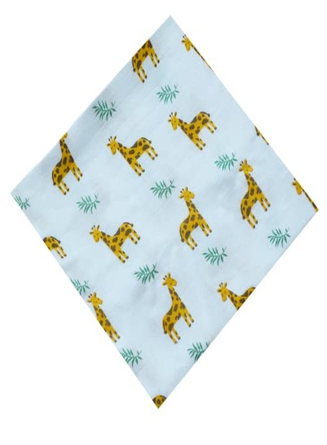 Ireeya Organic Cotton Muslin Baby Swaddle Wrap (Cherry & Giraffe) - Image 3