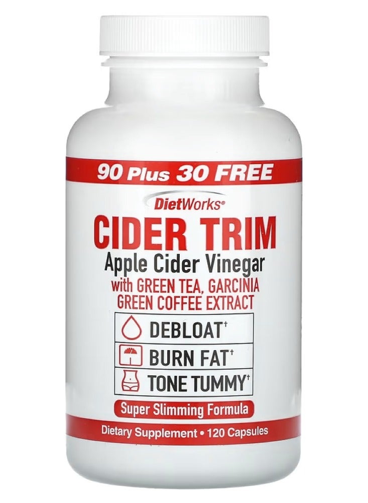 DietWorks apple cider vinegar - 90 capsules  - Image 2