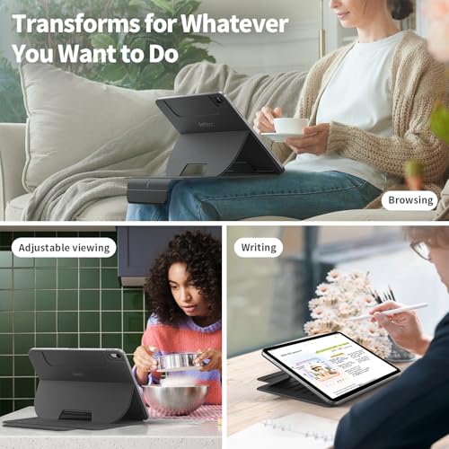Ambison for iPad Air 11 Inch Case M3/M2(2025/2024), Magnetic Attach & Multiple Angles, Smart Folio for Air 5th/4th Gen (2022/2020) with Pencil Holder, Auto Wake/Sleep, Tablet Stand, Black - Image 3
