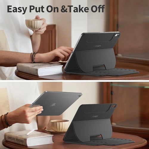 Ambison for iPad Air 11 Inch Case M3/M2(2025/2024), Magnetic Attach & Multiple Angles, Smart Folio for Air 5th/4th Gen (2022/2020) with Pencil Holder, Auto Wake/Sleep, Tablet Stand, Black - Image 4