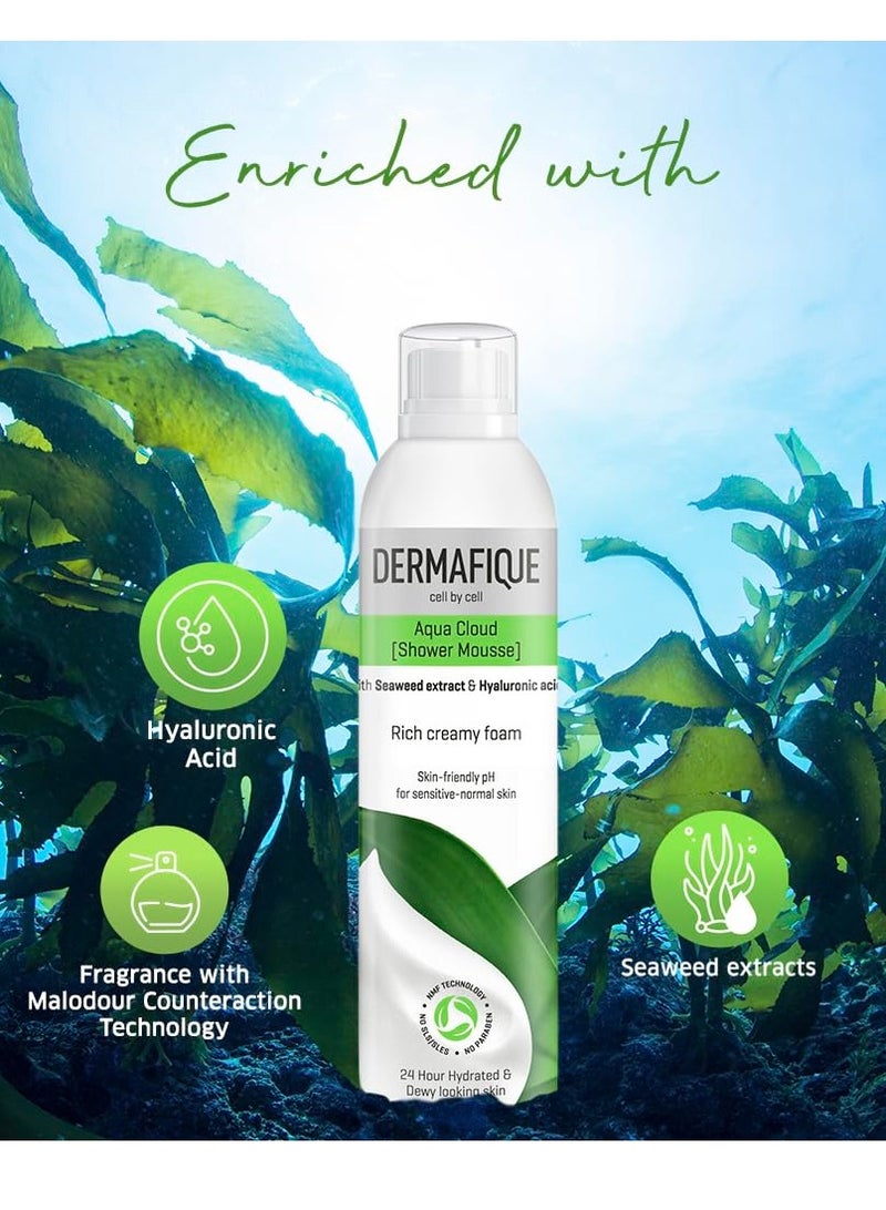 Dermafique Aqua Cloud Body Wash for Women and Men, for Sensitive and Normal Skin, 200ml - Image 4