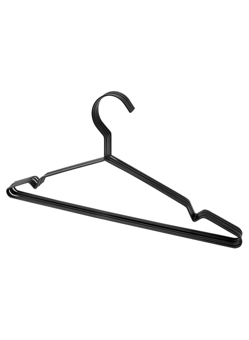 Harmony Homes Iron Steel Clothes Hangers| Metal Hangers for Coats, Suits, Dresses, Abayas & Shirts, Durable Non-Slip Design for Wardrobe Organization| Black| pack of 10 - Image 3