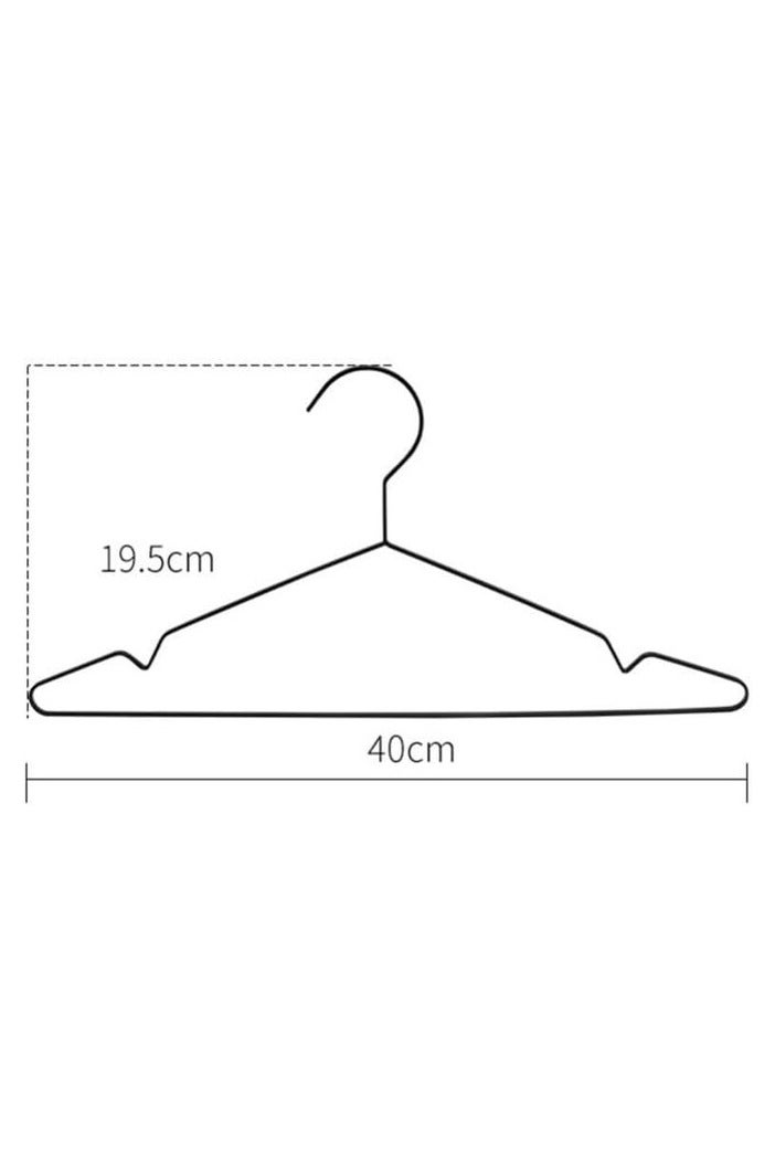 Harmony Homes Iron Steel Clothes Hangers| Metal Hangers for Coats, Suits, Dresses, Abayas & Shirts, Durable Non-Slip Design for Wardrobe Organization| Black| pack of 10 - Image 2