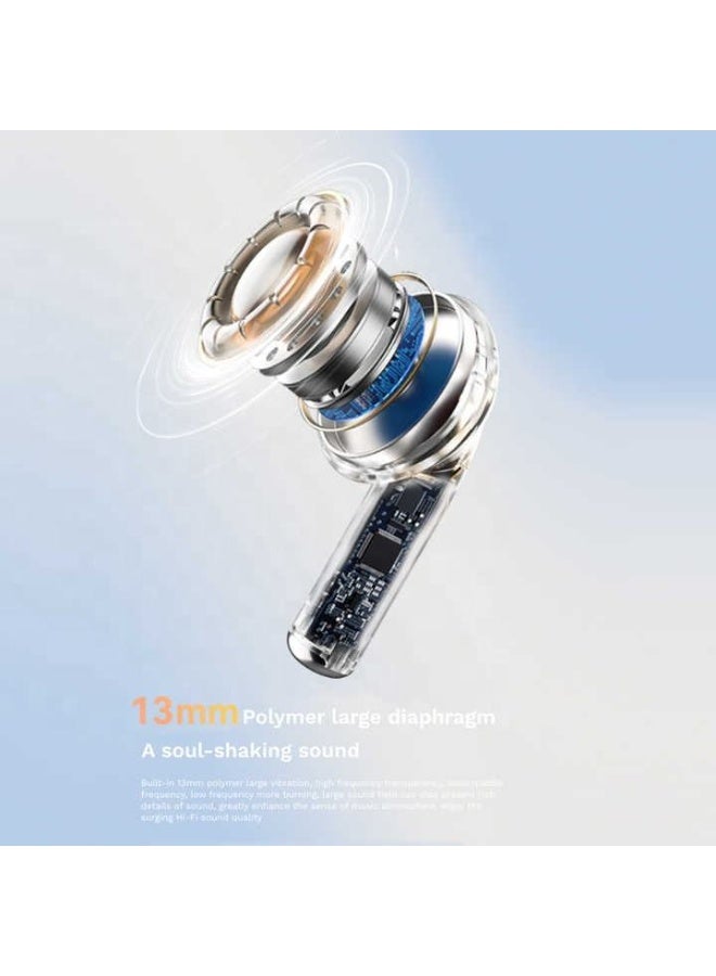 داميكس DX-43 سمّاعات أذن لاسلكيّة BT5.5 سماعات Tws سماعة Led عرض سماعة نشط إلغاء الضوضاء ياربود DX43 - Image 2