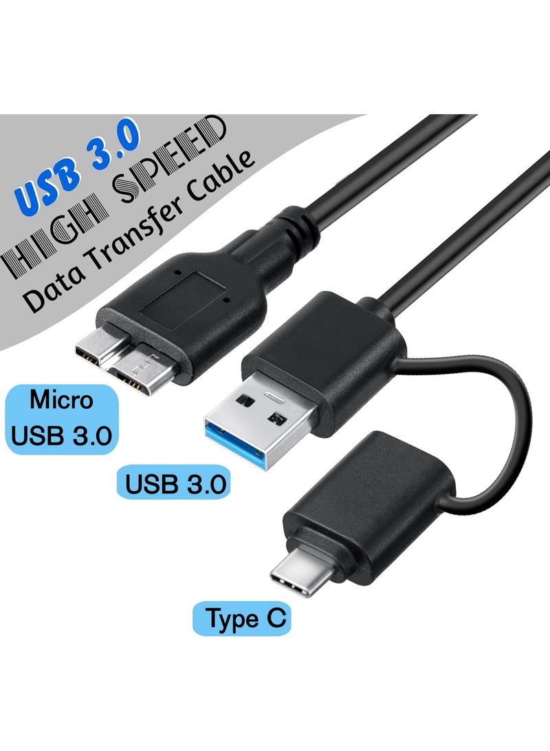 Micro-B to USB 3.0 Type-C Male 2-in-1 Data Transfer Cable – Hard Drive Converter for Desktop & Laptop - Image 5