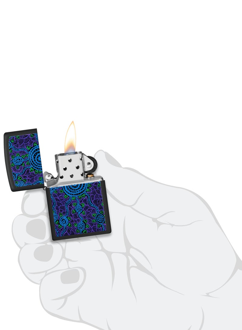 Zippo 48625 218 جون سميث غومبولا تصميم ضوء أسود غير قابل للرياح ولاعة سوداء غير لامعة - Image 5