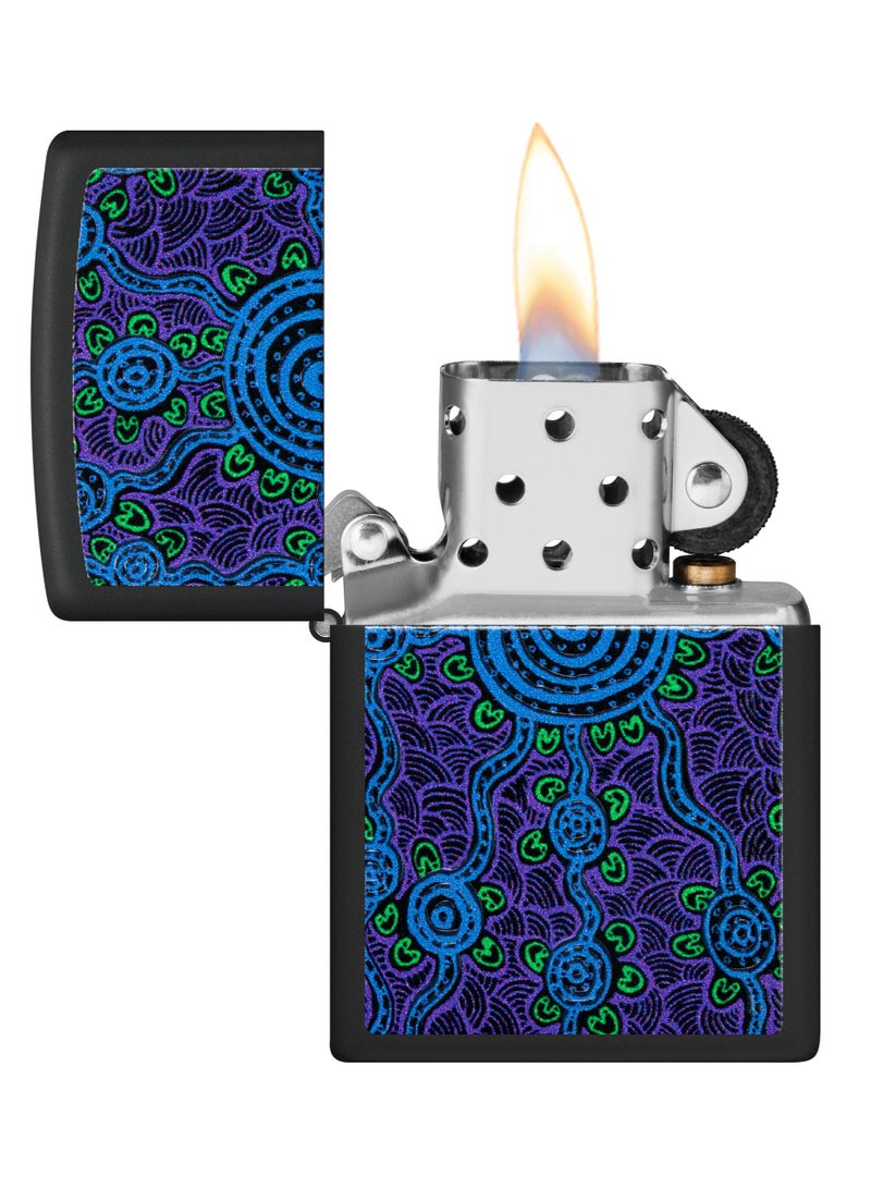 Zippo 48625 218 جون سميث غومبولا تصميم ضوء أسود غير قابل للرياح ولاعة سوداء غير لامعة - Image 3
