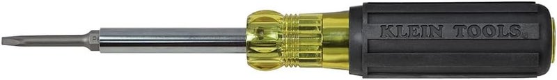 Klein Tools 32560 Extended Reach Multi-Bit Screwdriver/Nut Driver - 6-in-1 Tool with Phillips, Slotted, Square Bits and Nut Drivers - Image 1