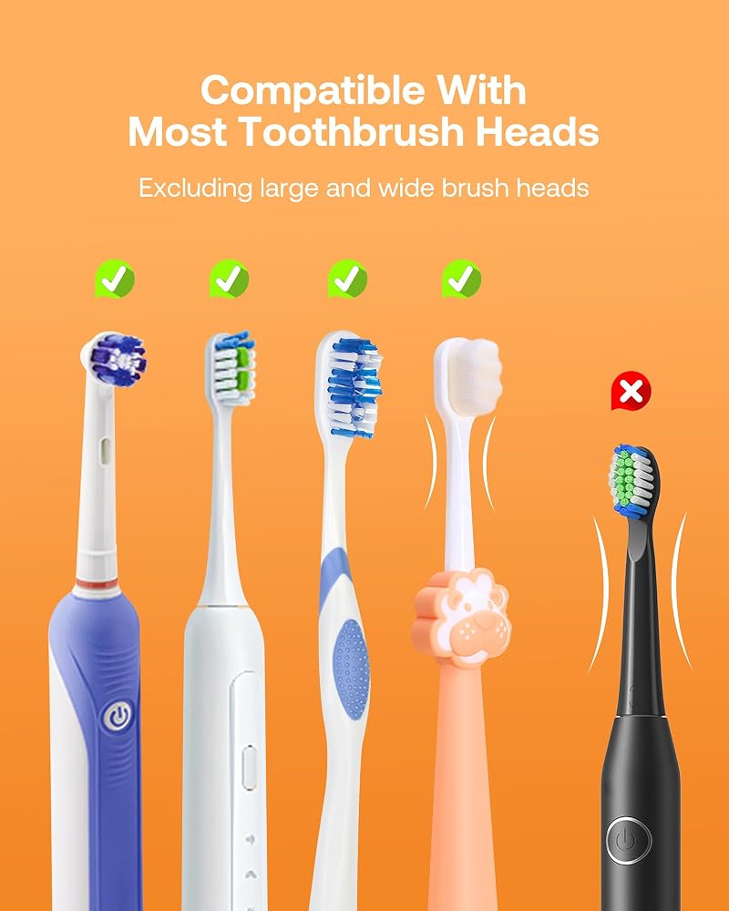 Bitvae Toothbrush Cleaner, UV-C Cleaning and Air Drying, LED Smart Screen, Rechargeable Wall Mount Toothbrush Holder, White - Image 5
