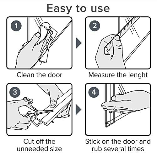 X-Protector Frameless Shower Door Side Seal X-Protector - 120" Shower Door Seal for All Door Thicknesses - Self-Adhesive Shower Door Sweep - Premium Door Side Seal Strip - Silicone Glass Shower Door Seal Strip - Image 4