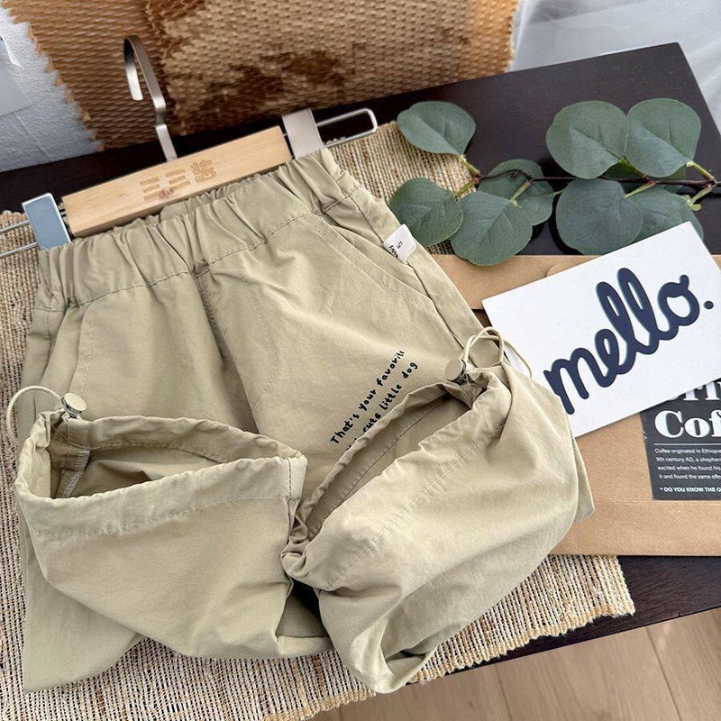 Boys' Khaki Cargo Pants Korean Style Loose Straight - Image 2
