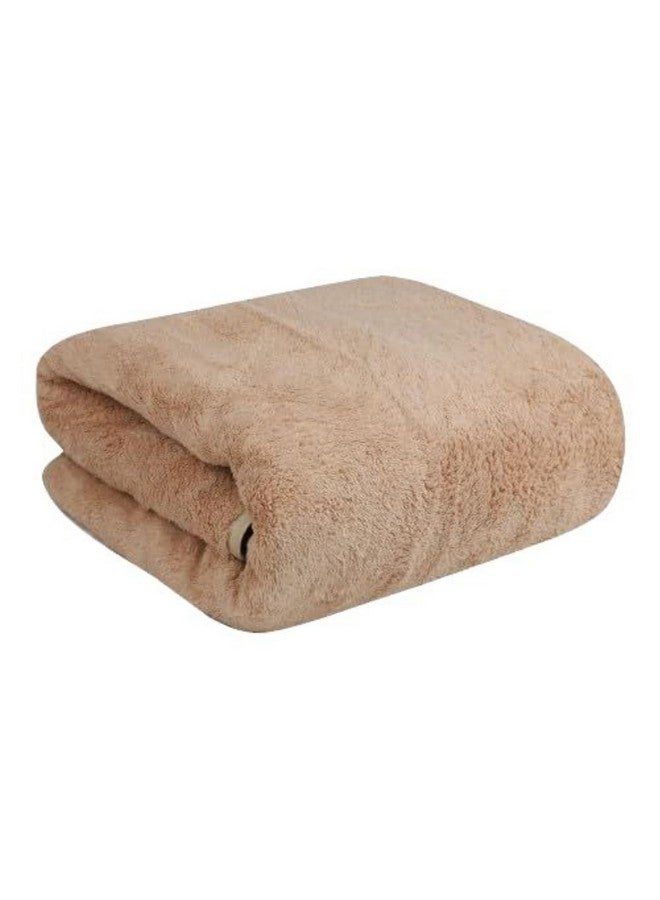 Fezora® Microfiber Bath Towels | (70x140) Extra Soft Plush & Quick Dry High Absorbency with Large Size Towels for Bathing -1 Piece (Beige) - Image 1
