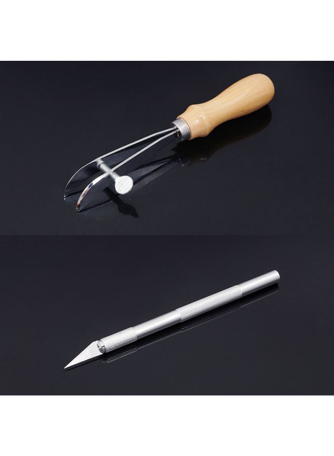 NIBEMINENT 24-Piece Professional Leather Craft Tool Kit Multicolour 0.83kg - Image 4