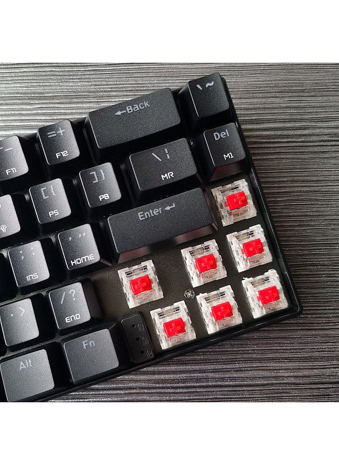 Motospeed CK67 67 Keys Wired Mechanical Keyboard RGB Light Effect ABS Keycap Kailh Red Switches Detachable Data Cable Black  - Image 3