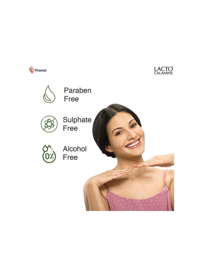 Lacto Calamine Lacto Calamine Cucumber Face Toner with Green Teaand Niacinamide for cool and hydrated skin. Tightens pores and evens skin tone. Suitable for Oily skin. No Sulphate, No Alcohol - 120 ml   Pack of 1  - Image 3