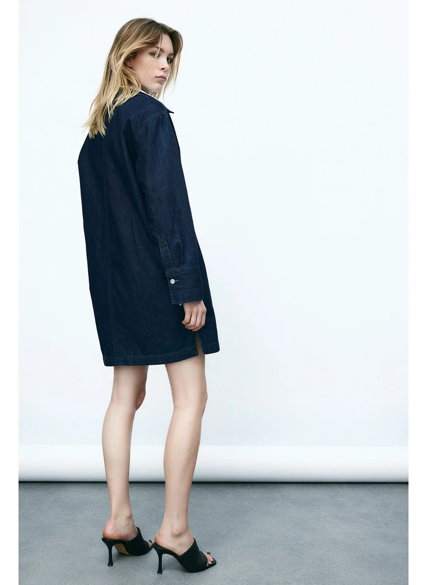 H&M Collared Denim Dress