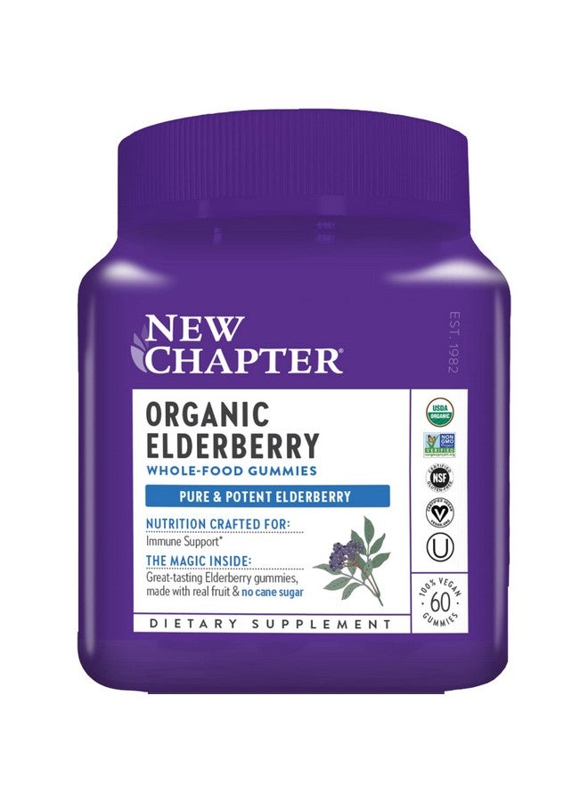New Chapter Elderberry Gummies Organic Elderberry Wholefood Gummies For Immune Support 60 Ct - Image 2
