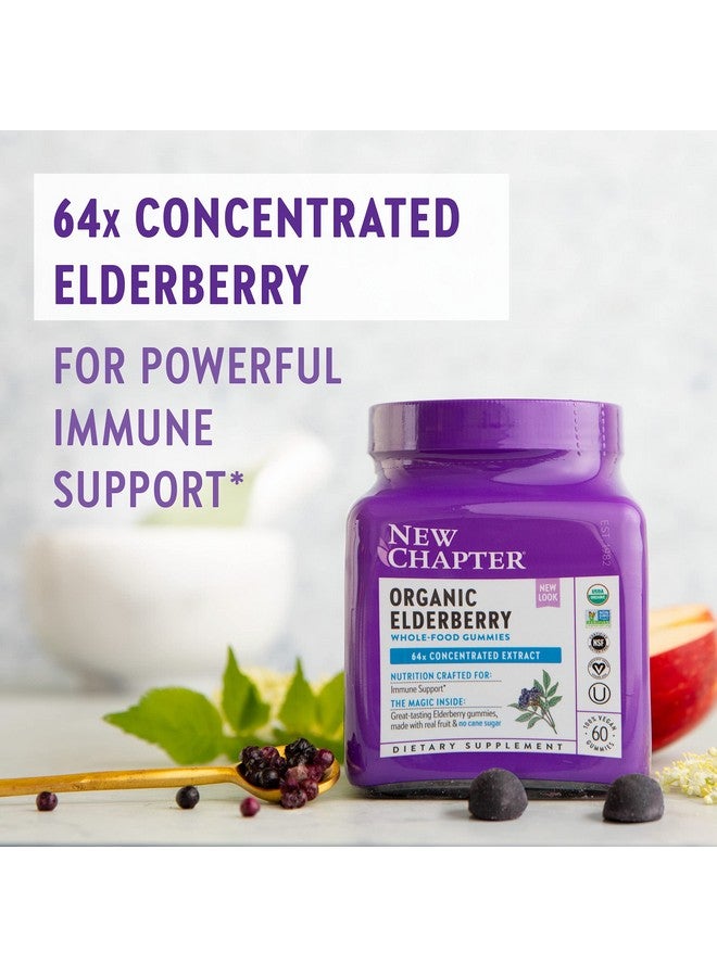 New Chapter Elderberry Gummies Organic Elderberry Wholefood Gummies For Immune Support 60 Ct - Image 4