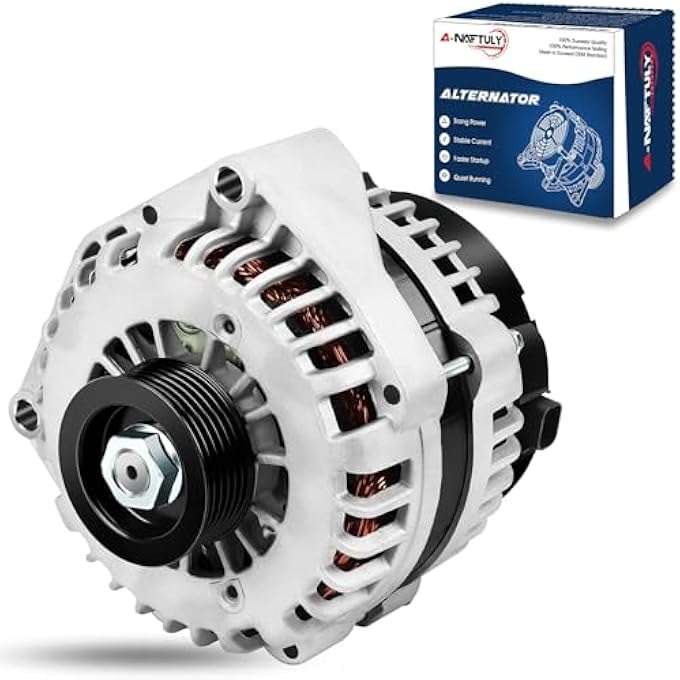 A-NAFTULY Alternator Fits for 2007-2014 GMC Yukon, Sierra, Chevy Tahoe, Suburban, Silverado 1500/2500, Avalanche, Cadillac Escalade, Alternator Replacement 15093928, 15857608, 15905871, 25877026 - Image 1
