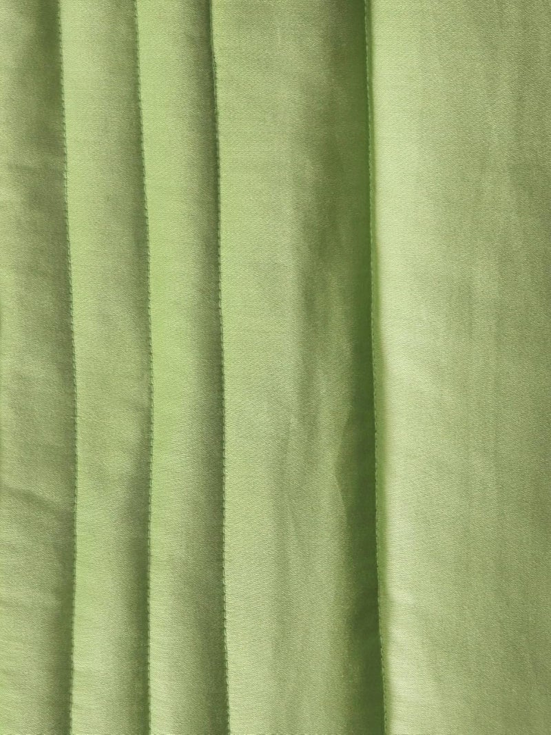 ZEBA World Reversible Qulit with Lines Cotton 300TC Green - 90" X 108", 17" X 27" - Image 5