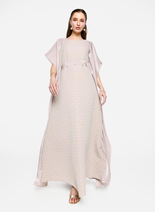 House of Moda Embellished Kimono Sleeve Belted Maxi Dress - Image 2