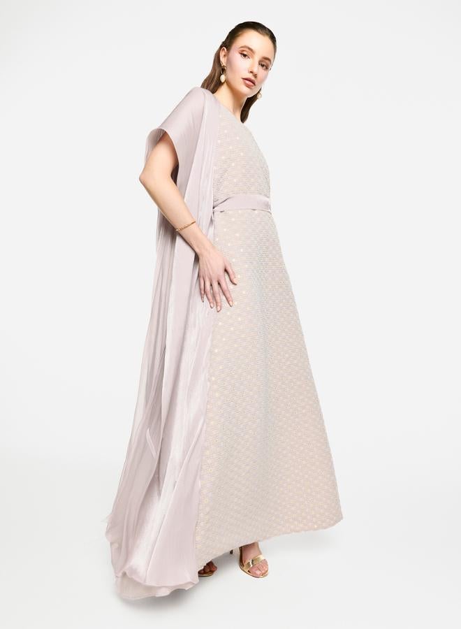 House of Moda Embellished Kimono Sleeve Belted Maxi Dress - Image 3