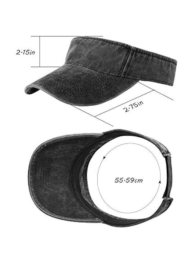 4 Pieces Sun Visor Sports Adjustable Visor Sport Wear Athletic Golf Hat for Men Women - Image 2