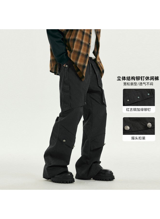 EPTISON 3d Cut Western Denim Pants For Men With Rivet Details - Relaxed Fit Casual Trousers - Image 2