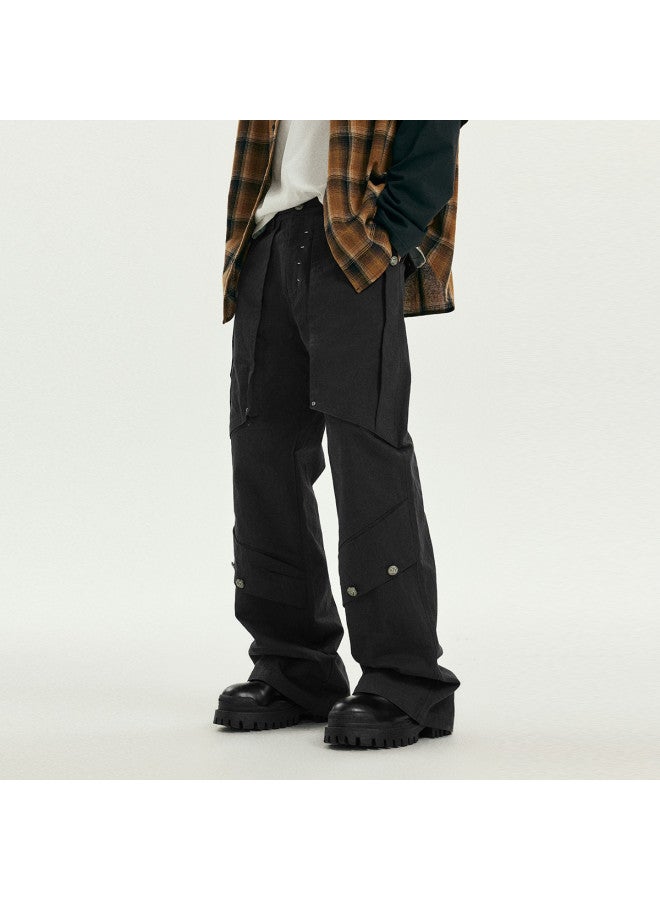 EPTISON 3d Cut Western Denim Pants For Men With Rivet Details - Relaxed Fit Casual Trousers - Image 4