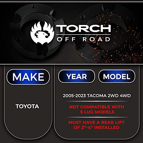 TORCH Off Road TORCH Extended Rear Shocks (for a 2"-4" Lift) for 2005-2023 Toyota Tacoma 4X4 RWD SR5 TRD - 6 Lug (wheel lug) Models Only - Image 2