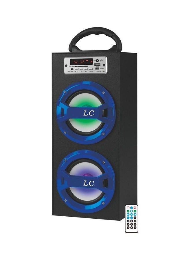 LC Portable Bluetooth Speaker with Dual LED Speakers USB TF FM Radio and Remote Control