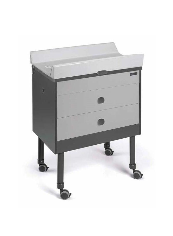 cam حوض استحمام للأطفال 2 في 1 مع خزانة - رمادي من 0 إلى 11 كجم كحوض استحمام للأطفال ومحطة تغيير حتى سن 14 عامًا كأريكة وطاولة - صنع في إيطاليا مع طاولة وكرسي - Image 1