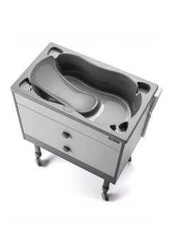 cam 2 In 1 Growi Baby Bath Changing Station With Cabinet - Grey From 0 To 11 Kg As A Baby Bath And Changing Station Up To 14 Years Of Age As A Couch And Table - Made In Italy With Table And Chair  - Image 5